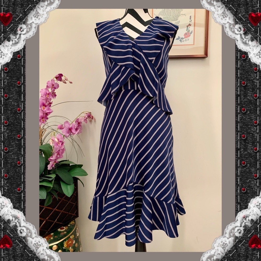 Banana Republic Stripe Ruffle Dress